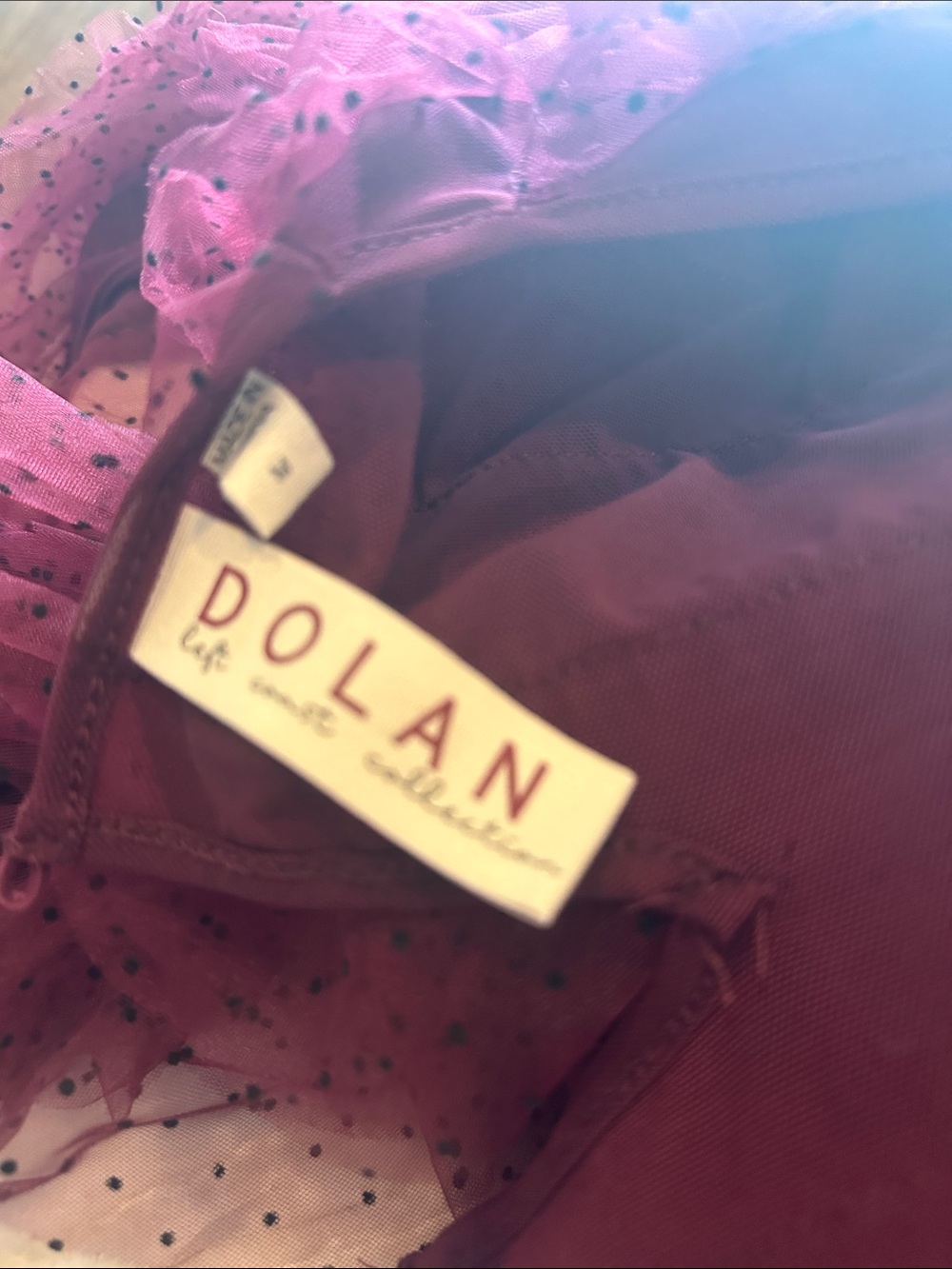 Dolan Left Coast Mesh Ruffle Top - Picture 3 of 6